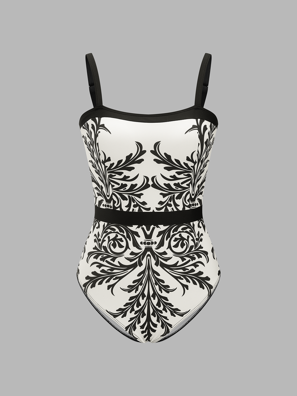 Barock-Print Badeanzug & Sarong-Set