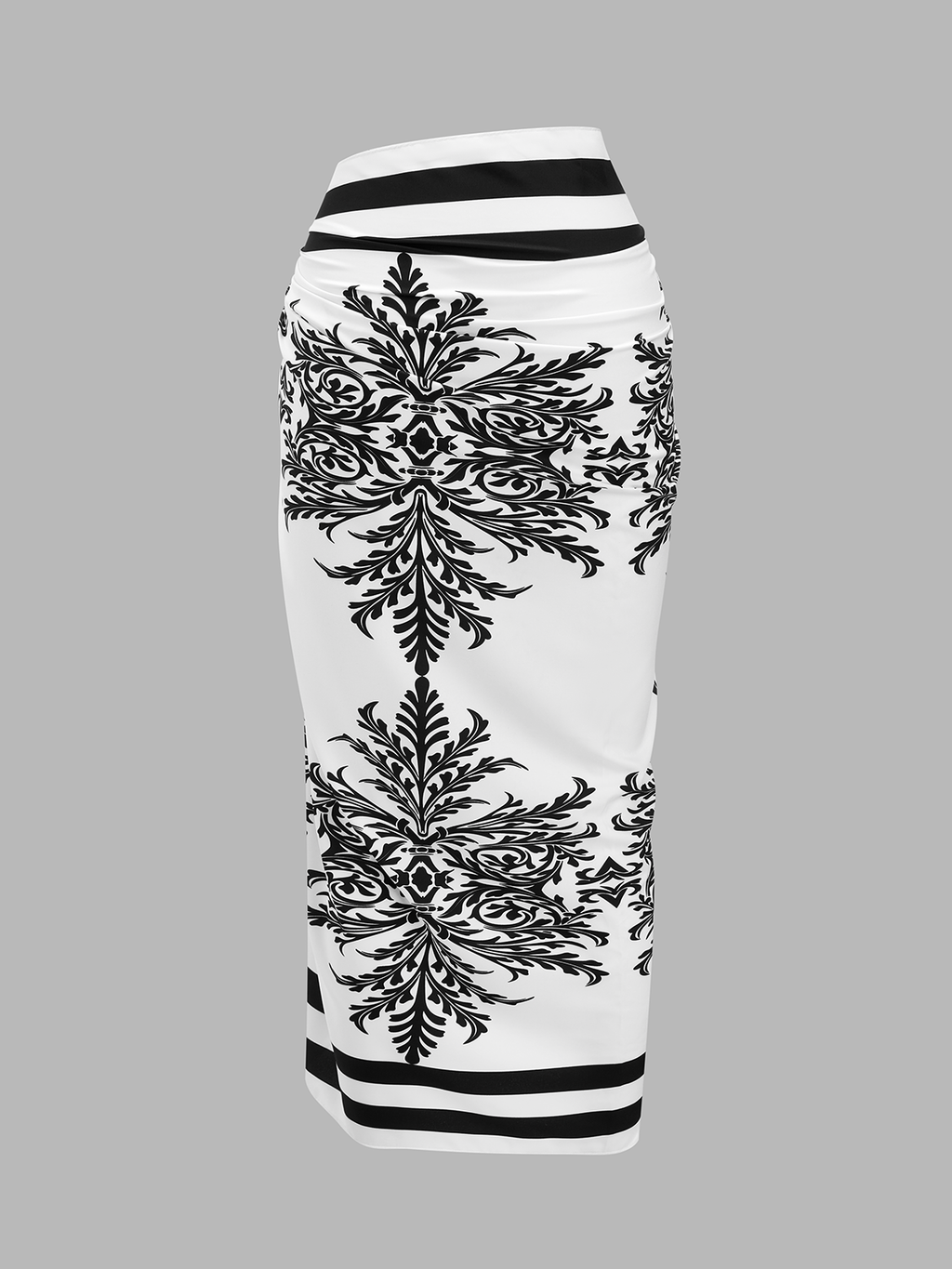 Barock-Print Badeanzug & Sarong-Set