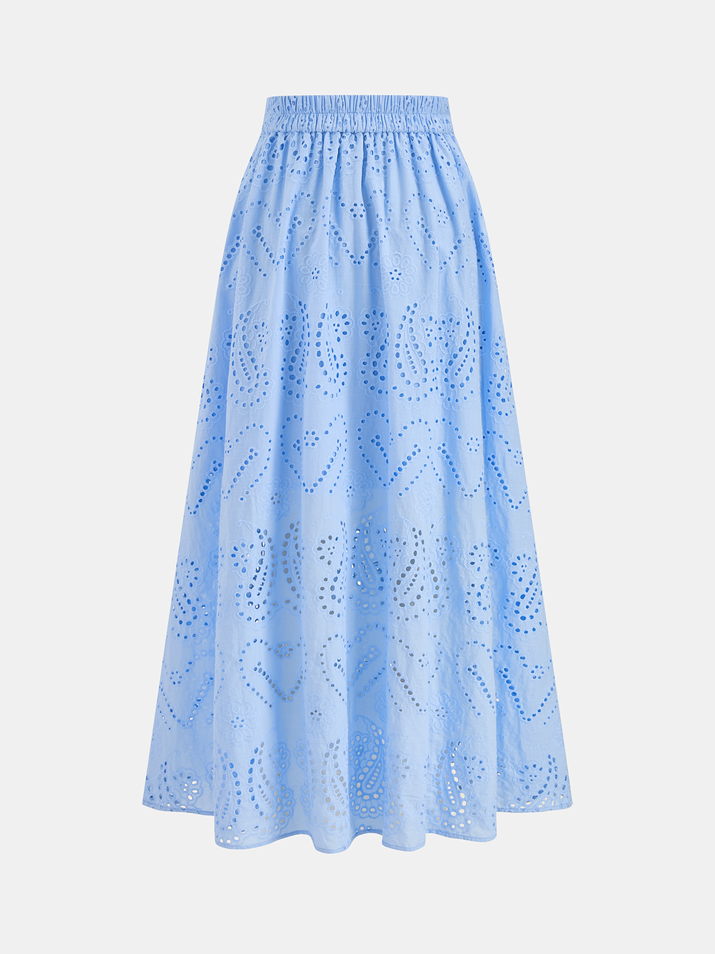 Eyelet Embroidery Top & Maxi Skirt Set