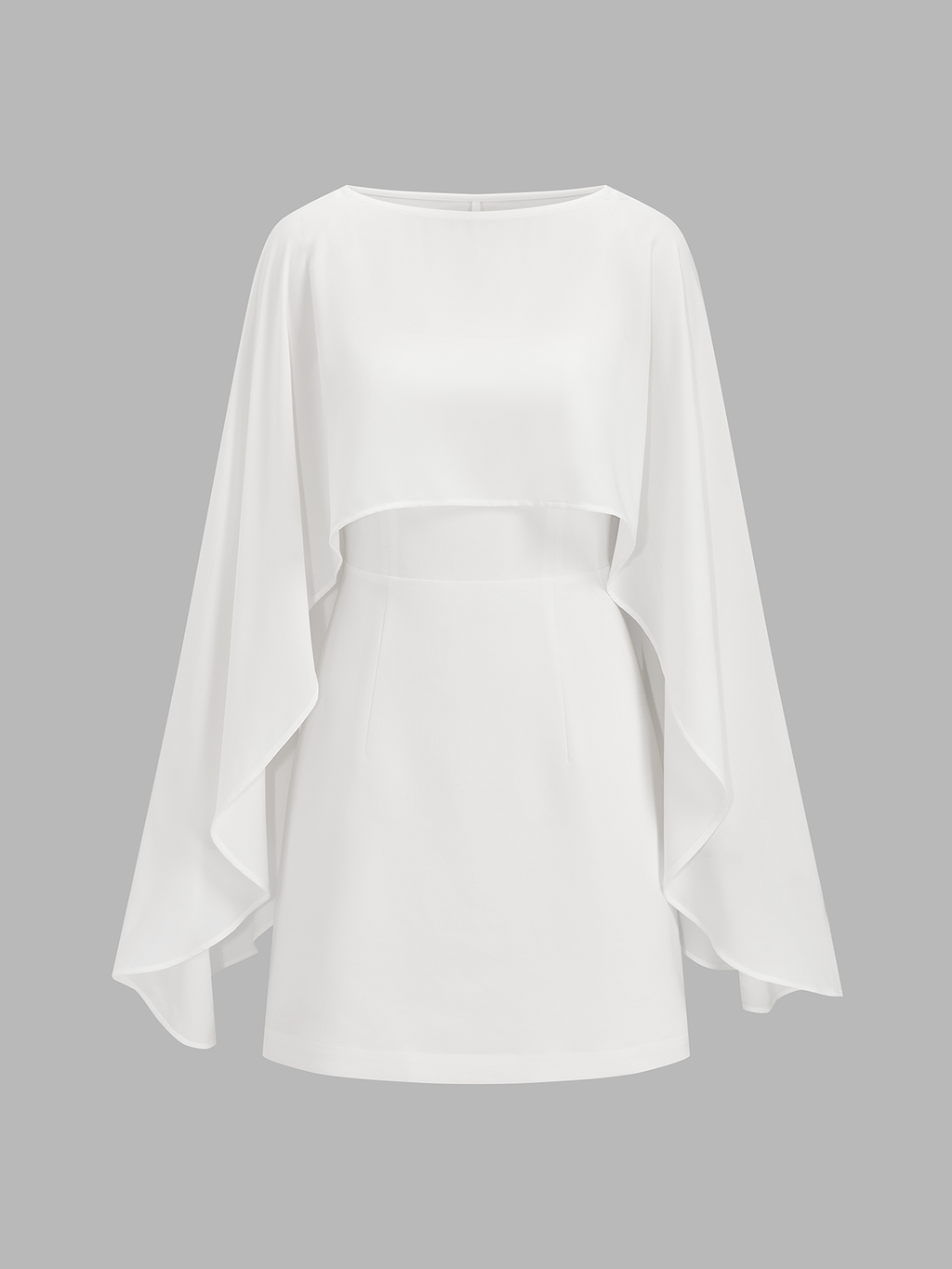 Zweiteiliges Set: Mini-Kleid mit Camisole und Cape-Überwurf