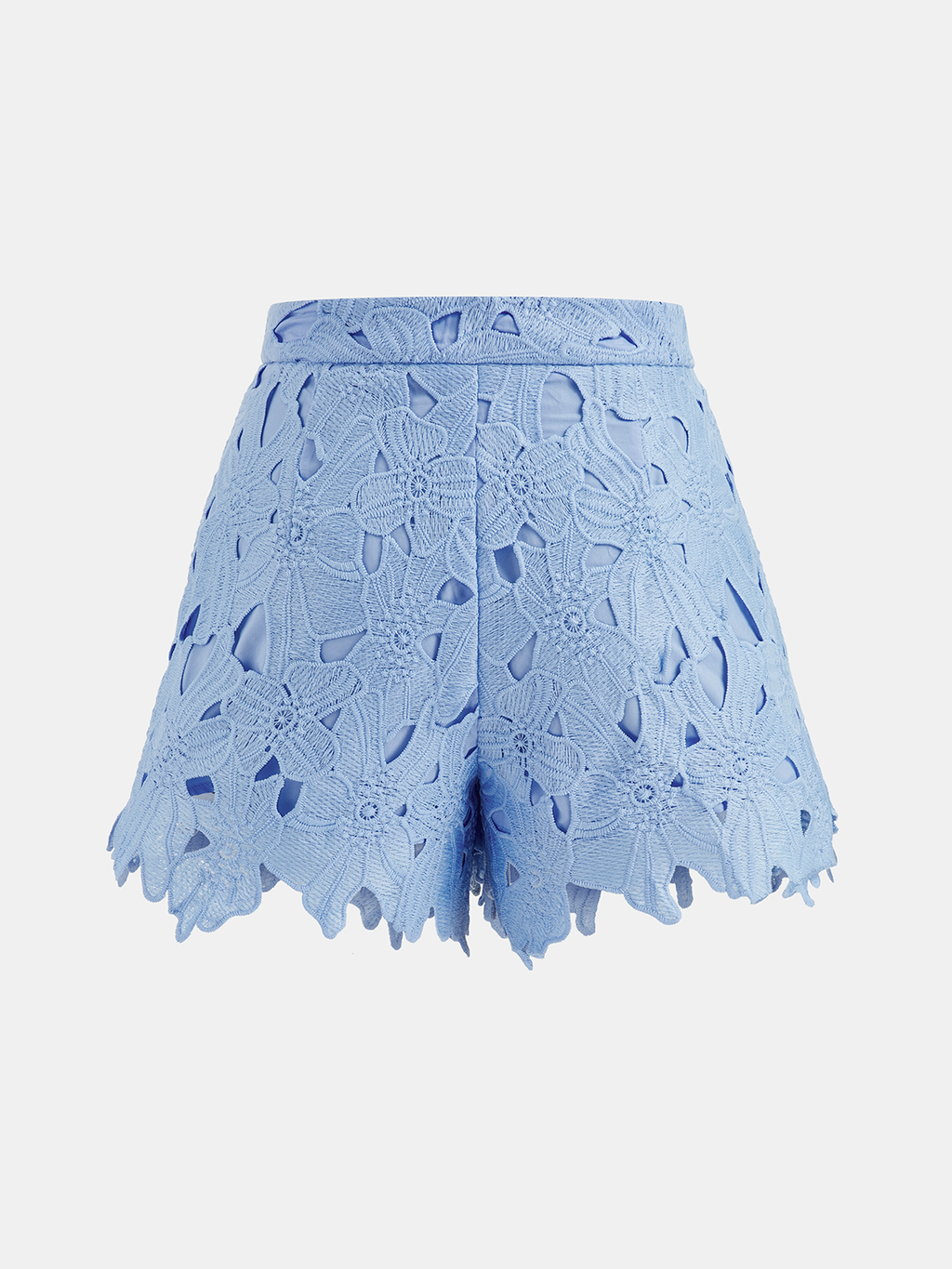 Ensemble chemise courte et short en dentelle florale