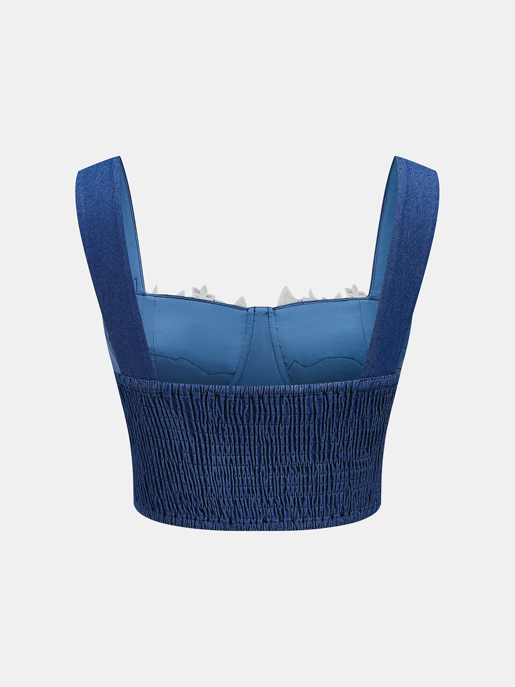 Ensemble caraco court et short bordés de dentelle