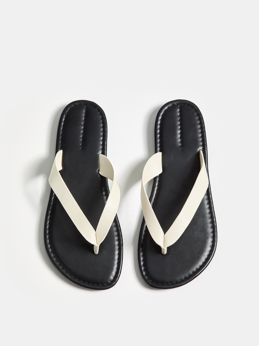 Tongs décontractées en cuir véritable