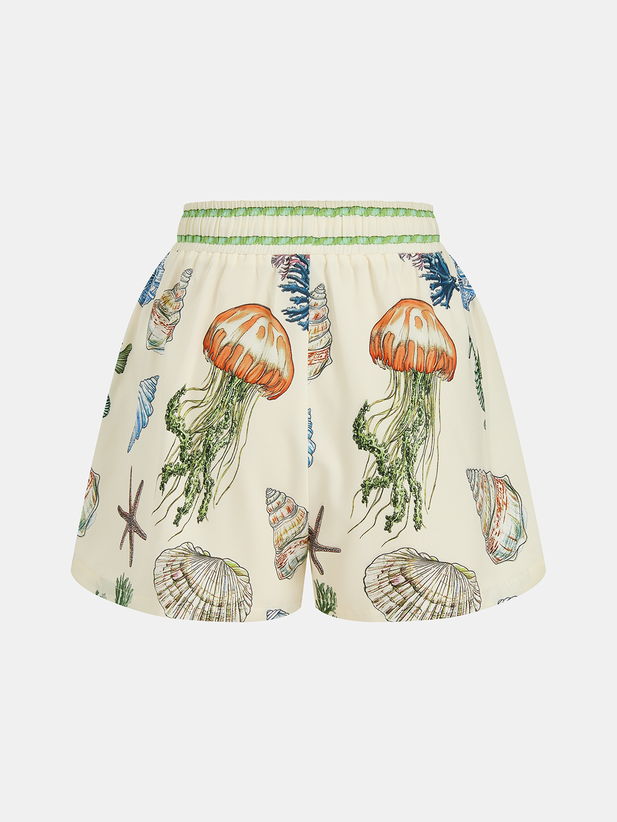 Marine Print Shirt & Drawstring Shorts Set