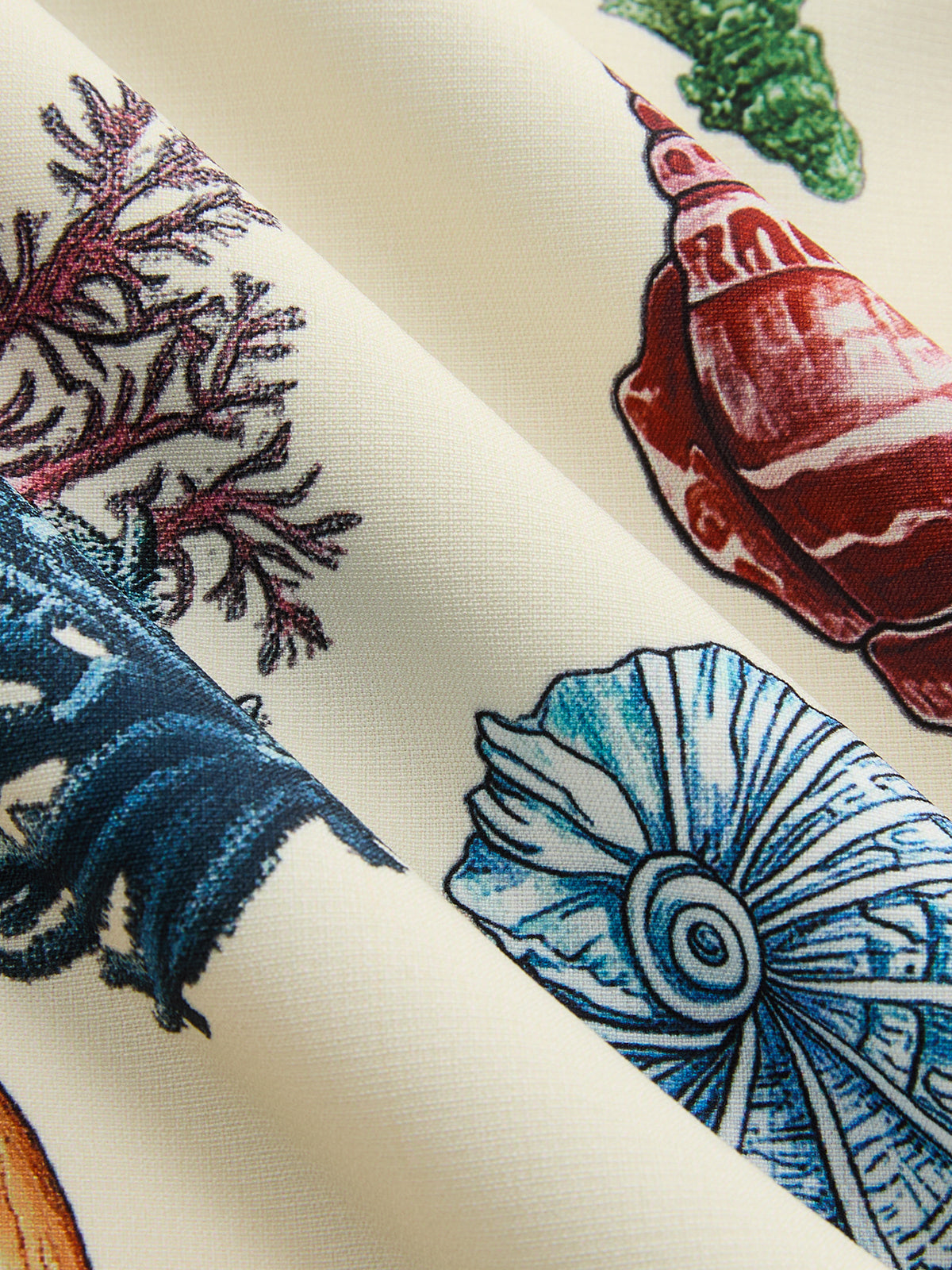 Marine Print Shirt & Drawstring Shorts Set