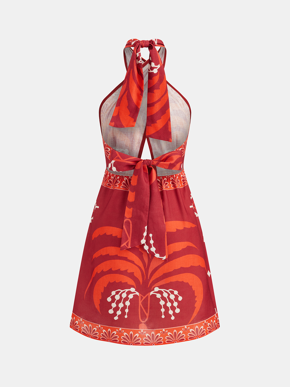 Mini-robe cache-cœur à imprimé tropical