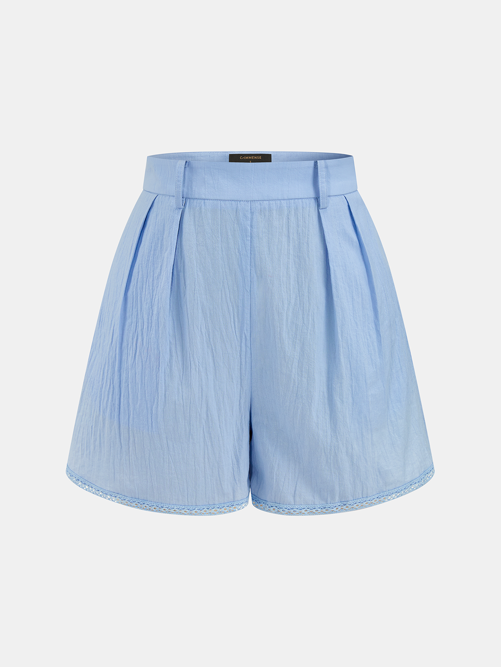 Chemise bordée en coton et short plissé