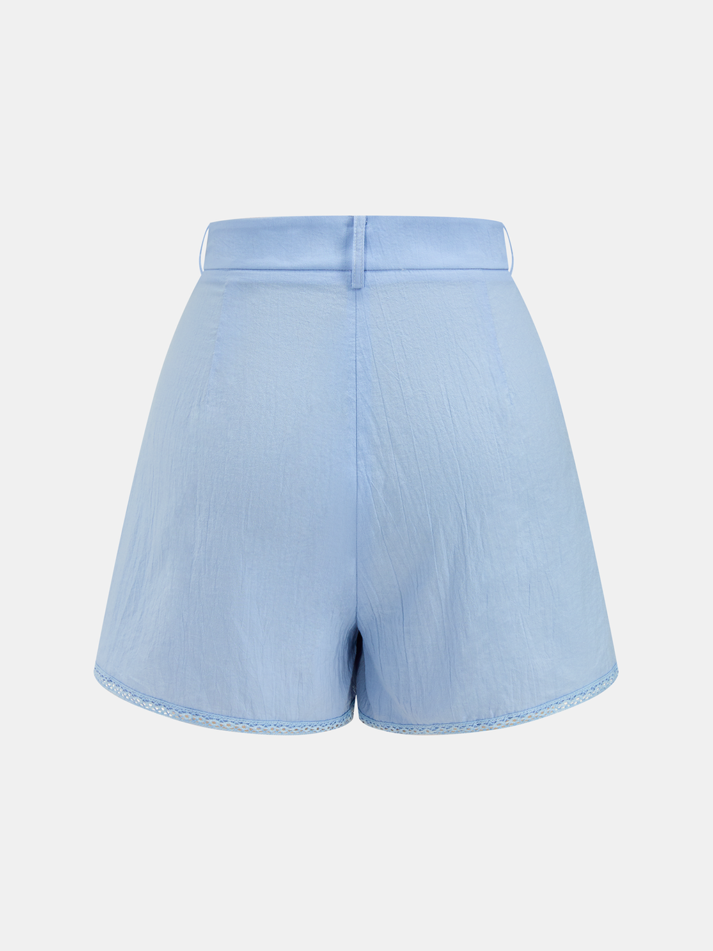 Chemise bordée en coton et short plissé