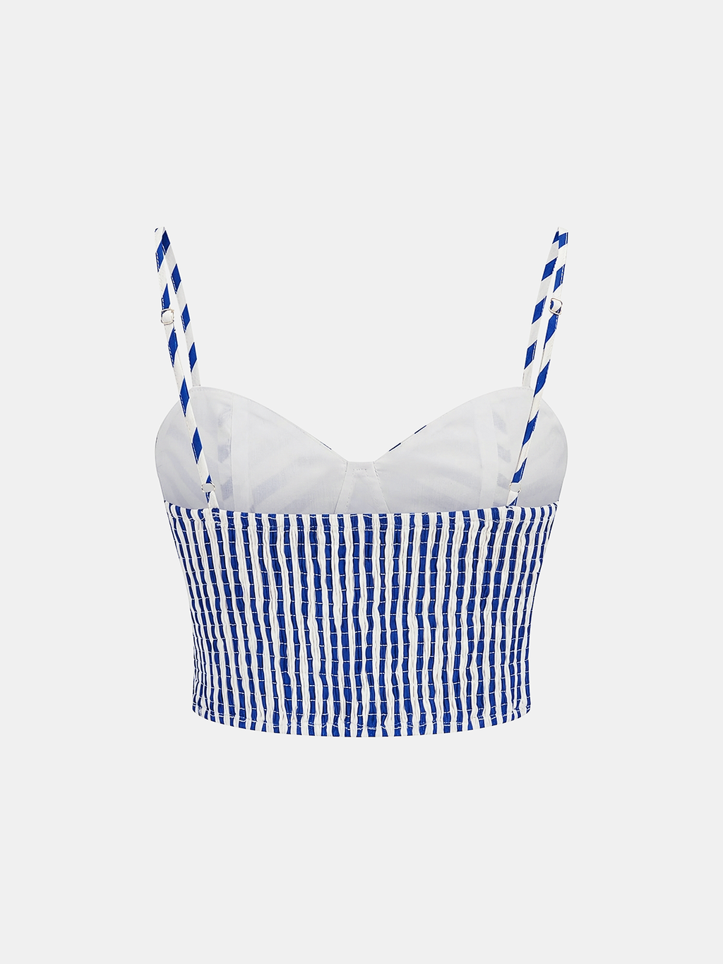 Ensemble crop top caraco et jupe à chevrons
