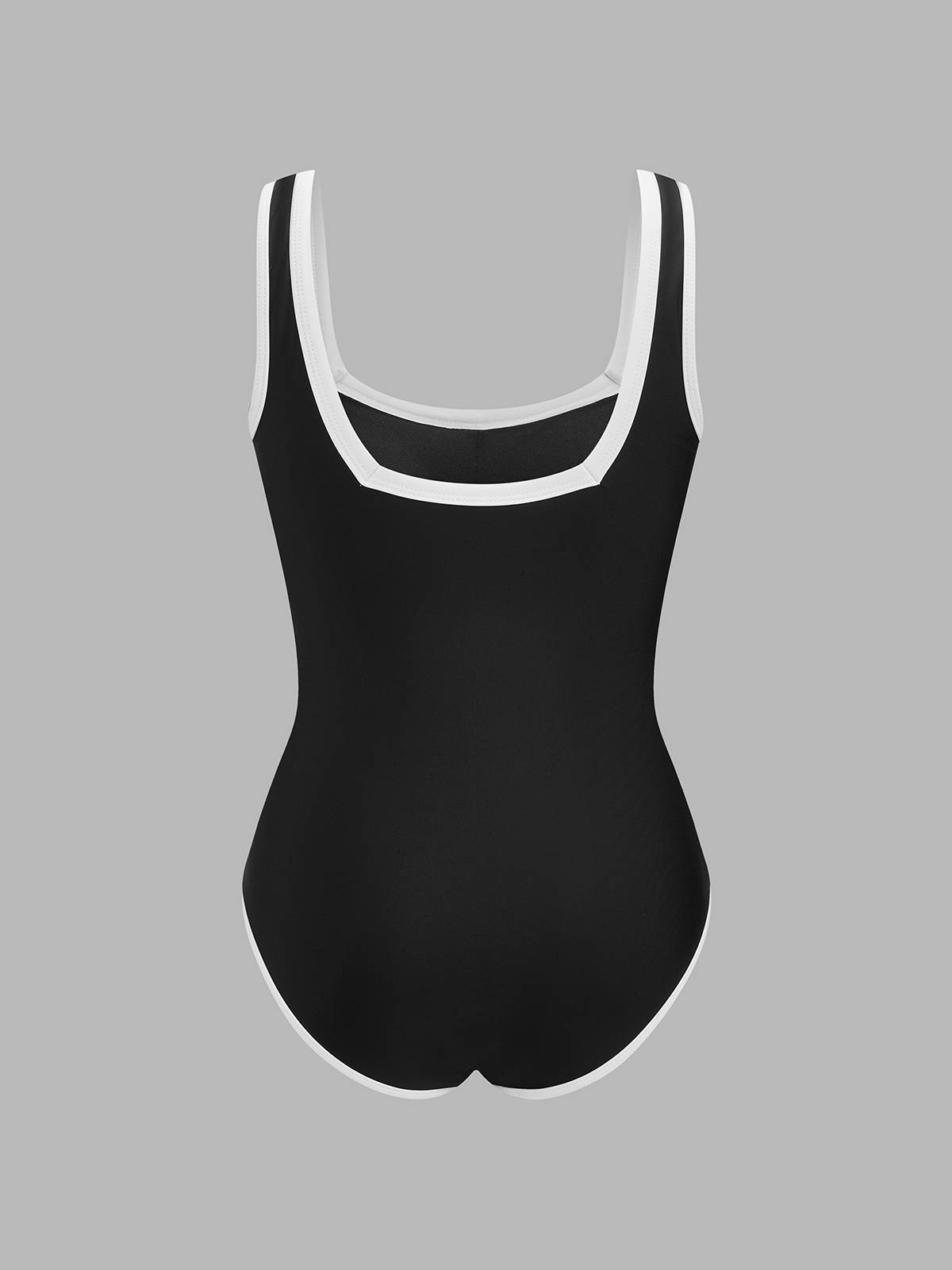 Maillot de bain une pièce à bordures contrastées et ensemble jupe