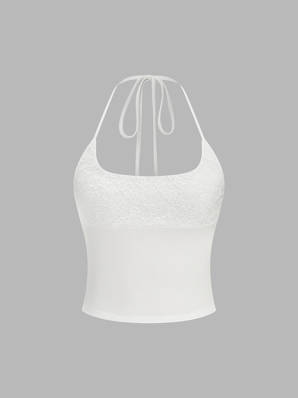 Lace Halter Crop Top & Asymmetric Midi Skirt Set