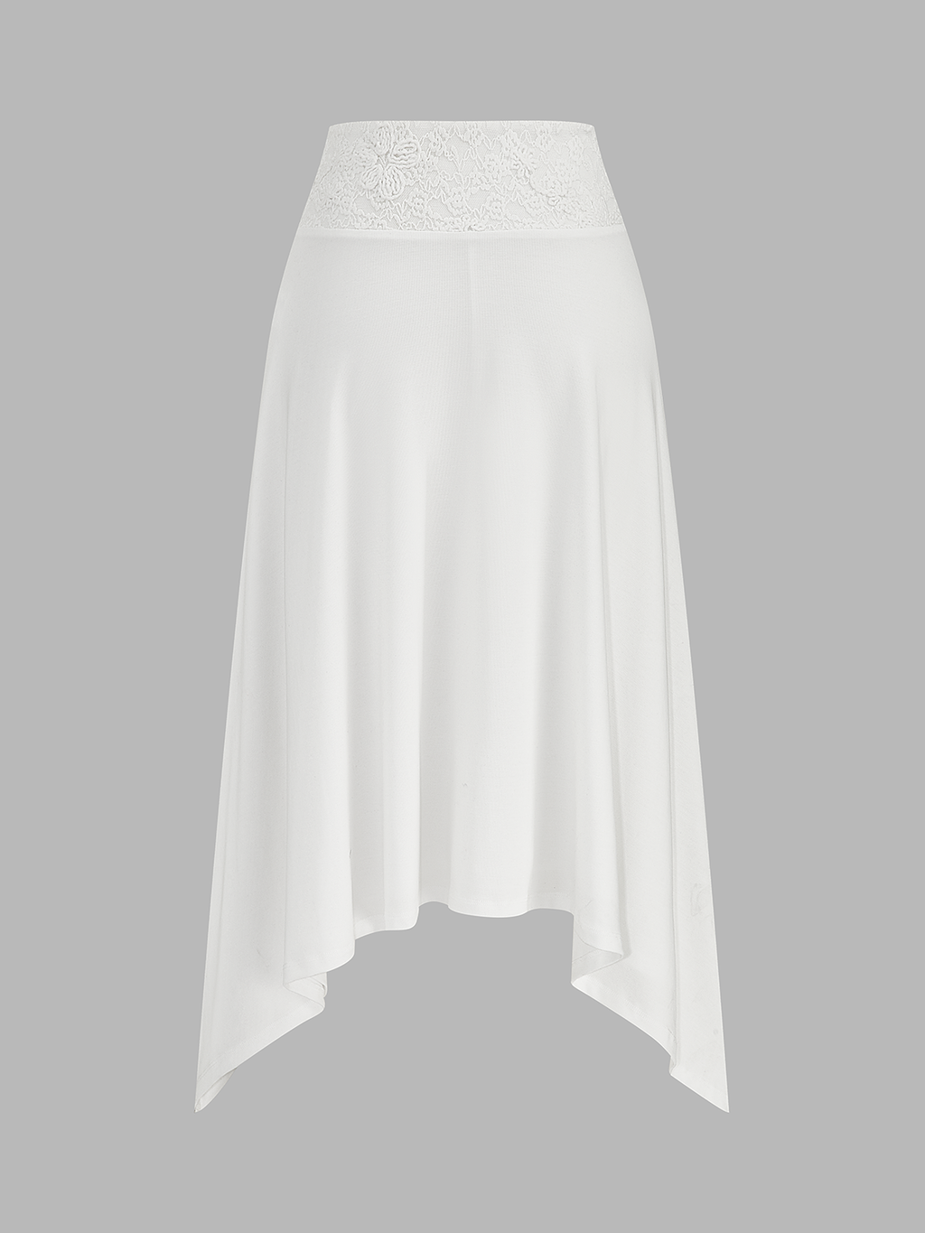 Lace Halter Crop Top & Asymmetric Midi Skirt Set