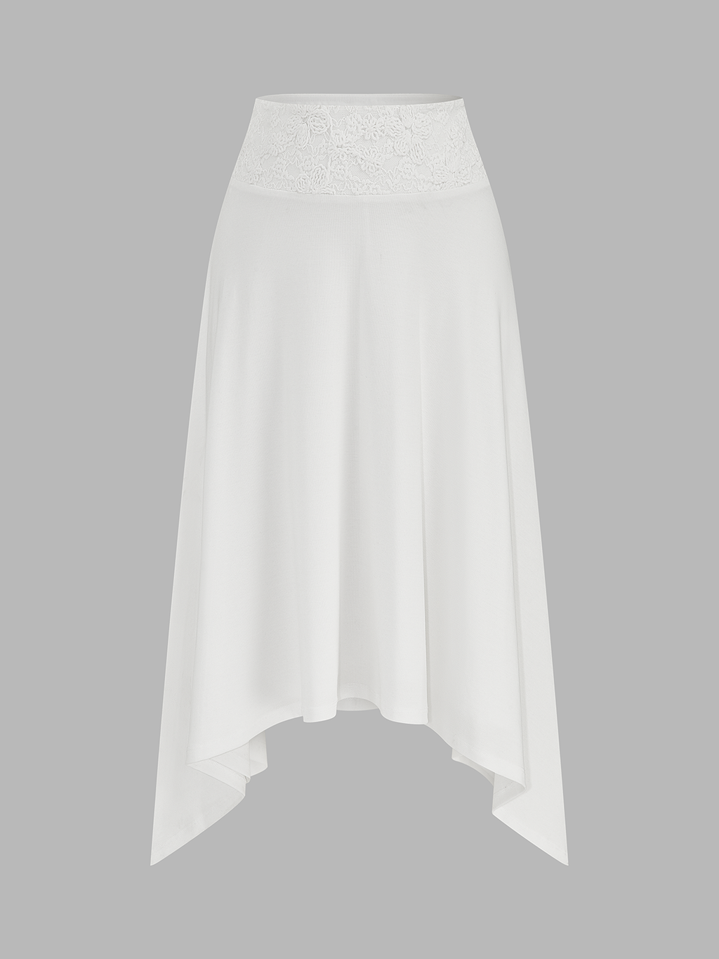Lace Halter Crop Top & Asymmetric Midi Skirt Set