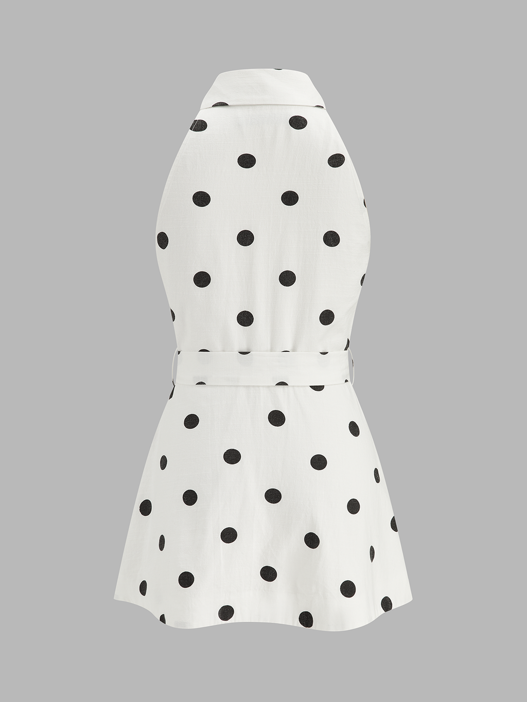 Ensemble haut ceinturé et short à pois