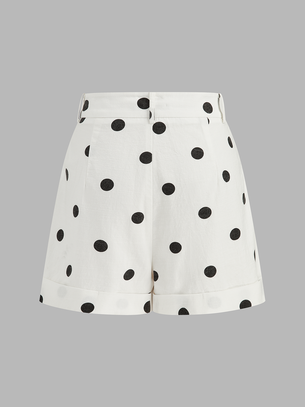Ensemble haut ceinturé et short à pois