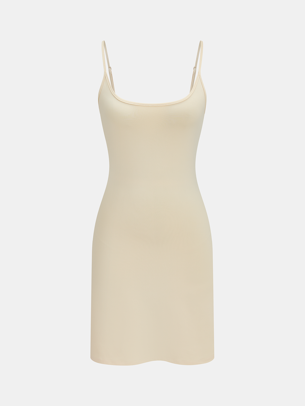 Robe à col bénitier rayée avec fond de robe à fines bretelles