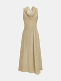 Robe à col bénitier rayée avec fond de robe à fines bretelles