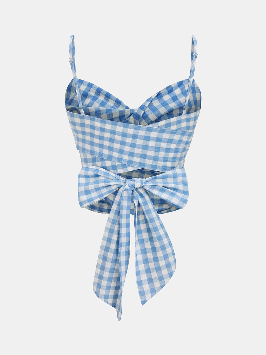 Gingham-Wickel-Cami-Top und Midirock-Set