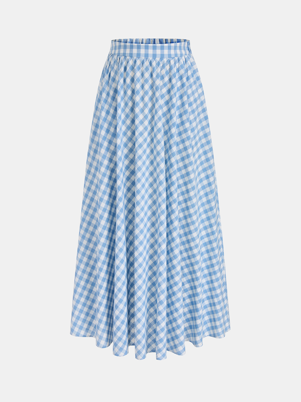 Gingham-Wickel-Cami-Top und Midirock-Set
