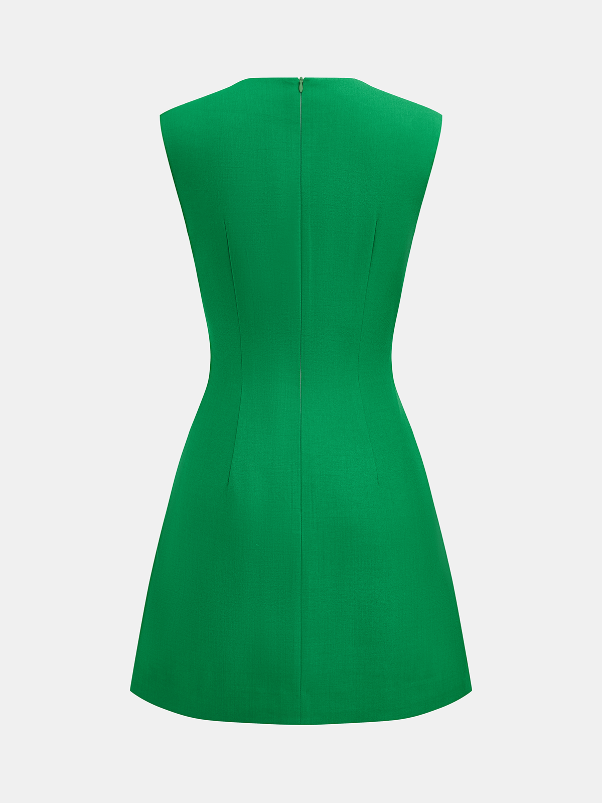 Mini-robe sans manches avec boucle à la taille