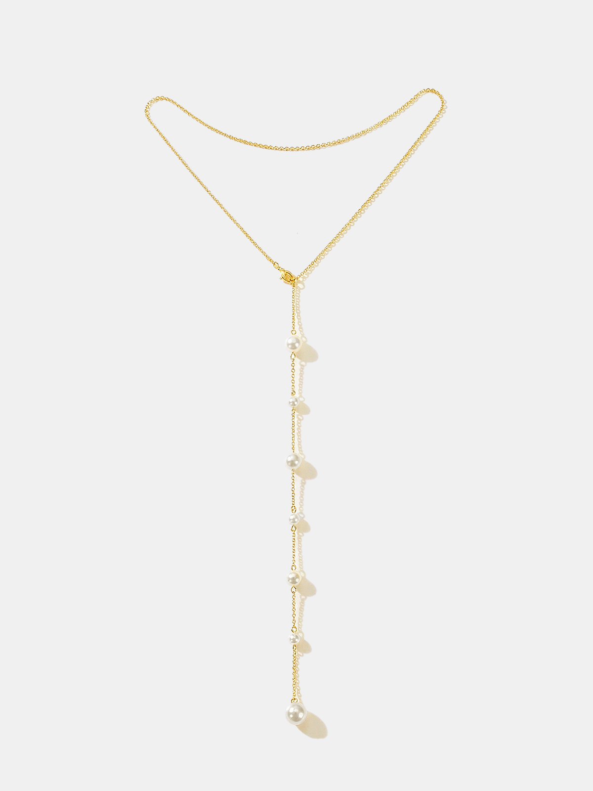 Long collier de dos avec perles