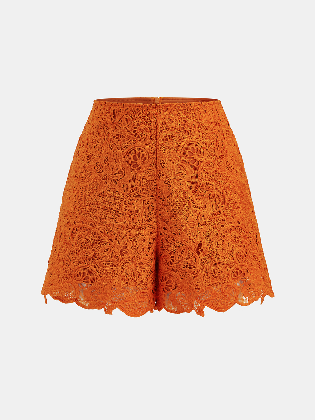 Short en guipure taille mi-haute