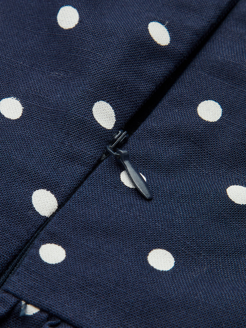 Ensemble top péplum et pantalon à pois en lin mélangé