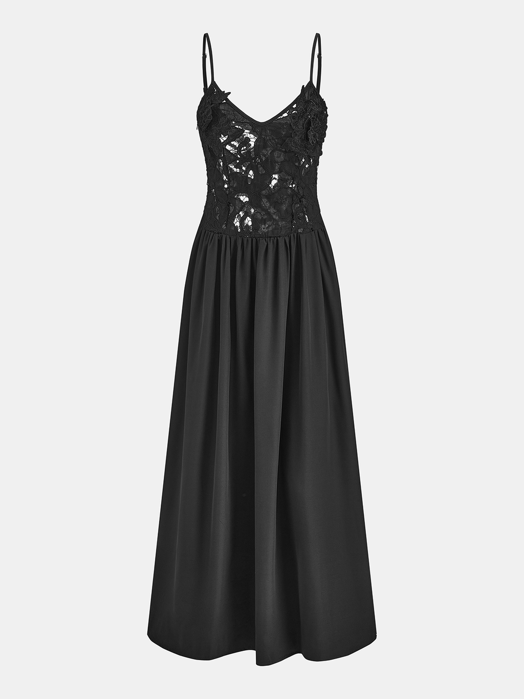 3D Floral Lace Cami Maxi Dress