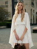 Zweiteiliges Set: Mini-Kleid mit Camisole und Cape-Überwurf