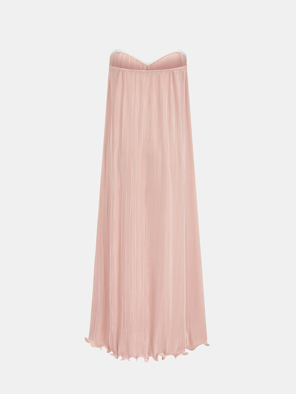 Robe longue plissée bustier