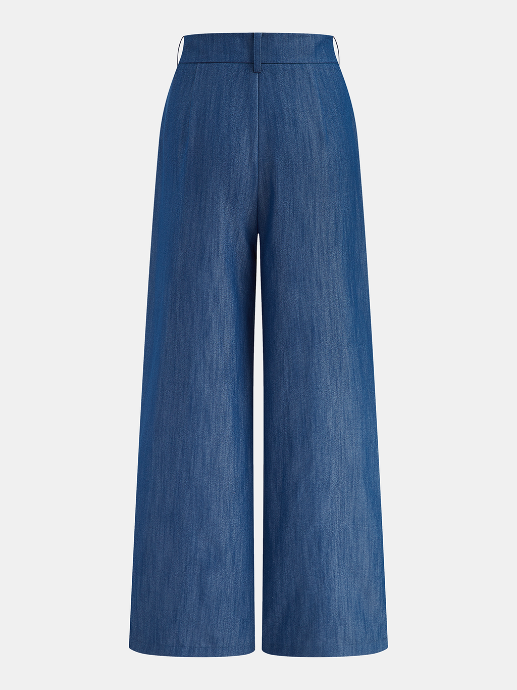 Faux-Denim Neckholder-Oberteil mit Raffungen und Hose Set