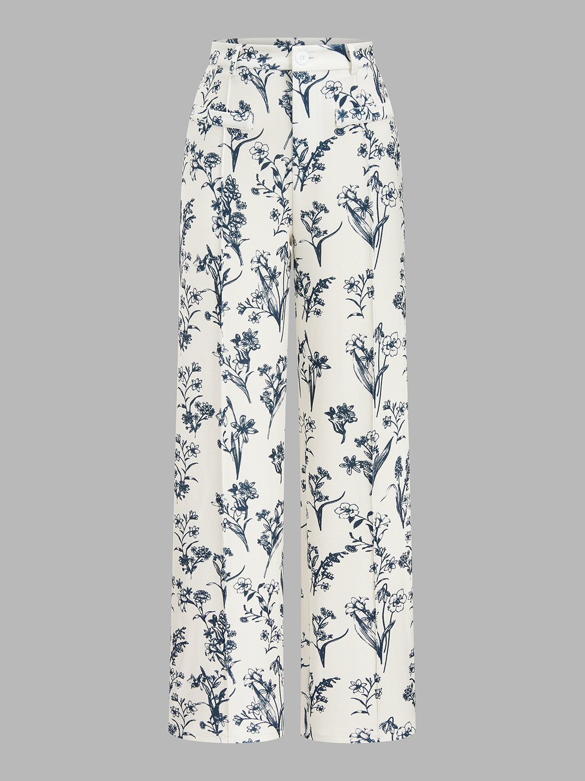 Kurzes Cami-Top mit Blumenmuster und Hose mit weitem Bein