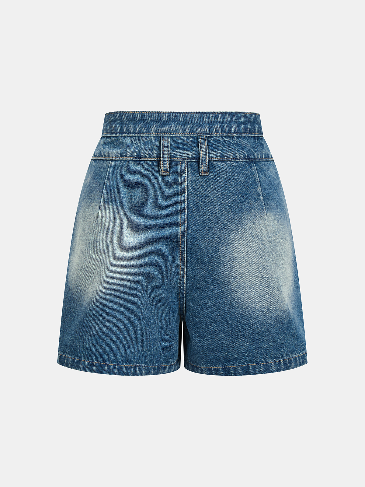 Gestufter Bund Asymmetrischer Jeans-Skort