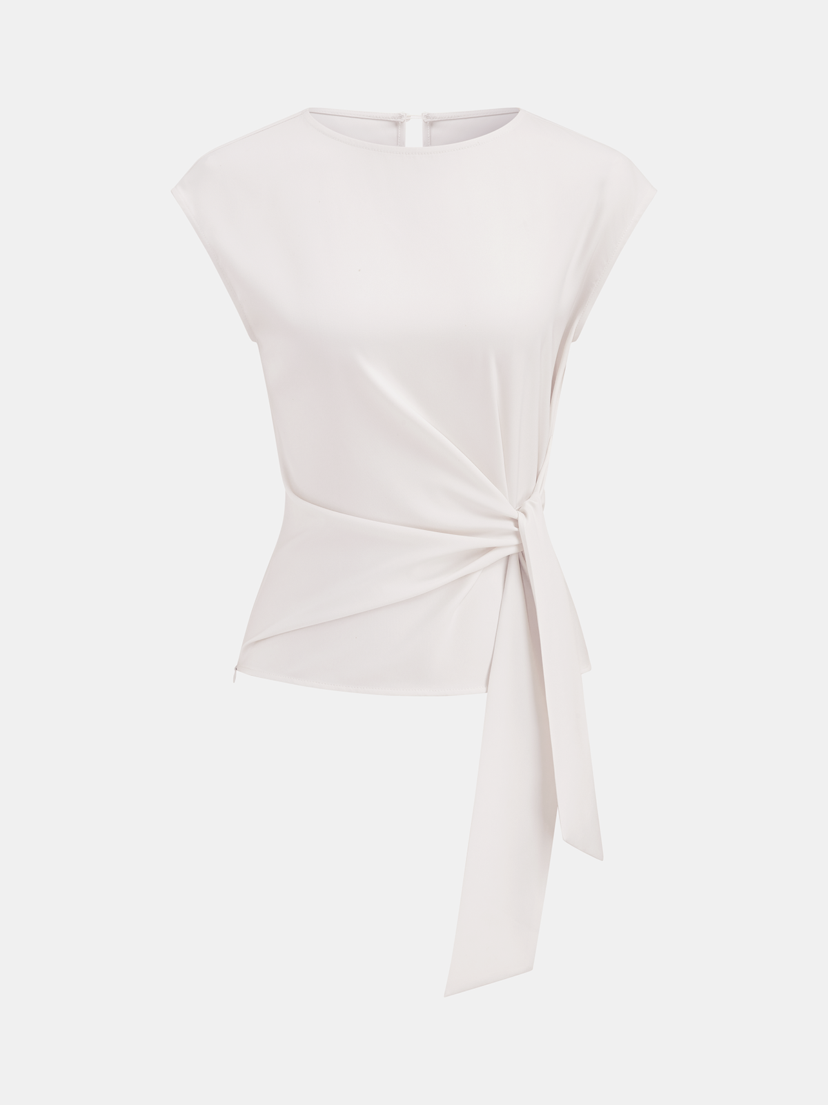 Ensemble haut sans manches à taille nouée et pantalon large