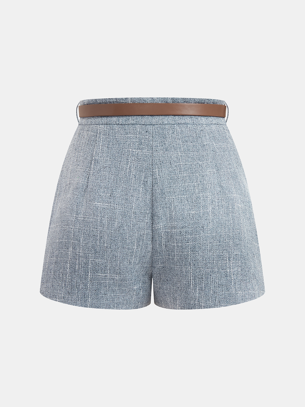 Short décontracté mi-taille ceinturé