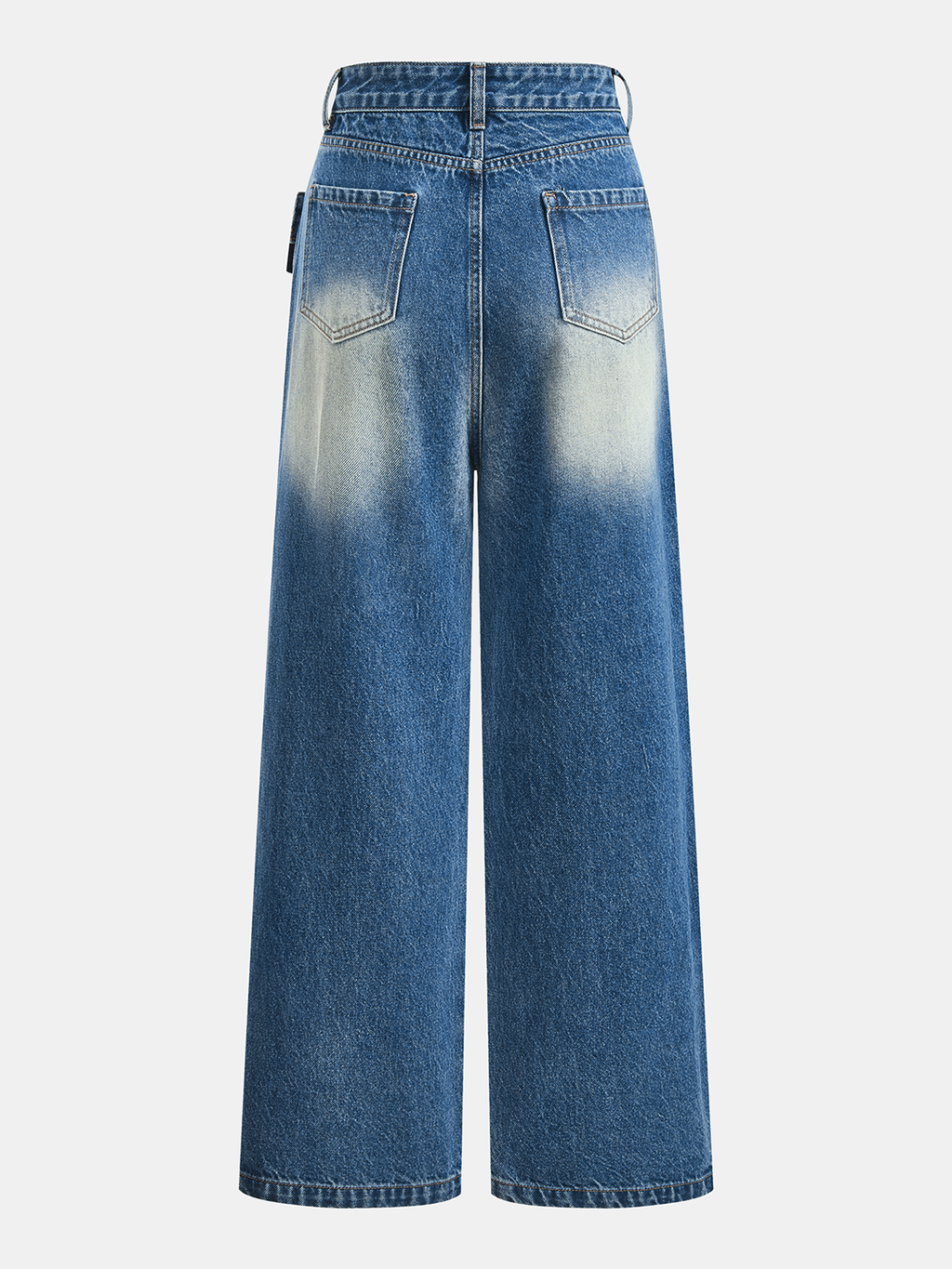 Asymmetrische dekonstruierte Wide-Leg-Jeans