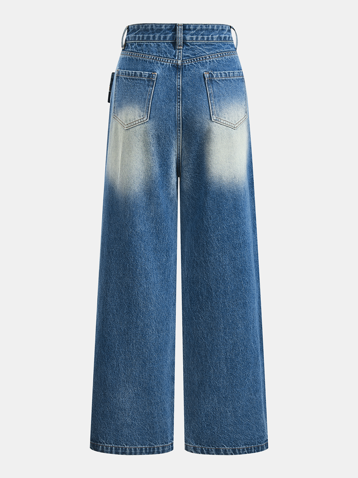 Asymmetrische dekonstruierte Wide-Leg-Jeans