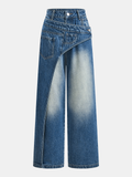 Asymmetrische dekonstruierte Wide-Leg-Jeans