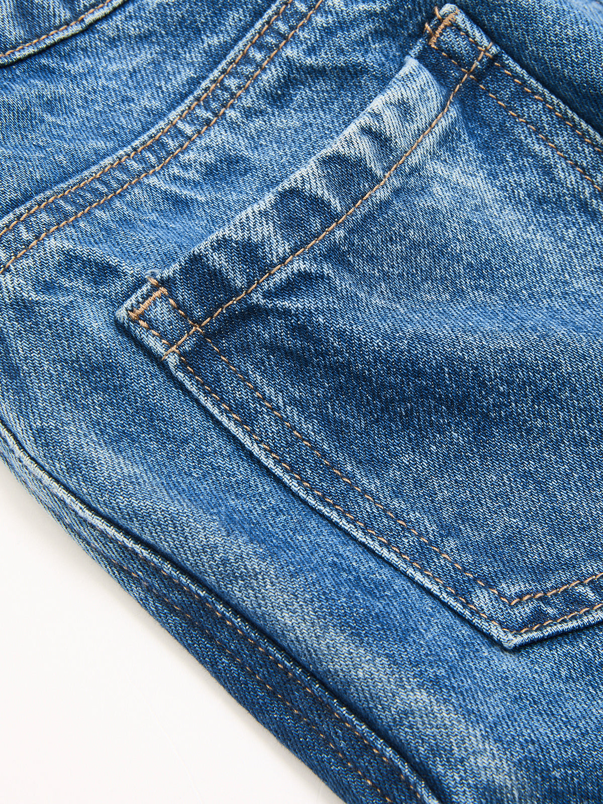 Asymmetrische dekonstruierte Wide-Leg-Jeans
